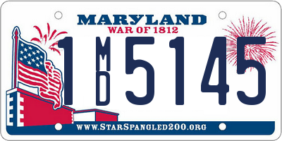 MD license plate 1MD5145