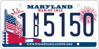 MD license plate 1MD5150