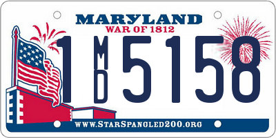 MD license plate 1MD5158