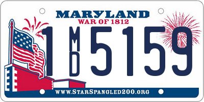 MD license plate 1MD5159