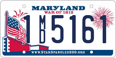 MD license plate 1MD5161