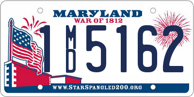 MD license plate 1MD5162