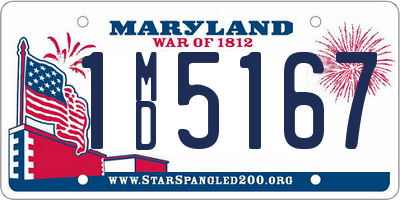 MD license plate 1MD5167