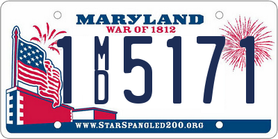 MD license plate 1MD5171
