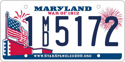 MD license plate 1MD5172