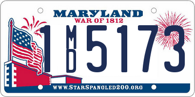 MD license plate 1MD5173