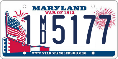 MD license plate 1MD5177