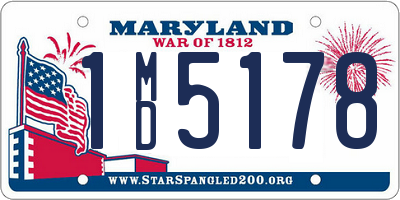 MD license plate 1MD5178