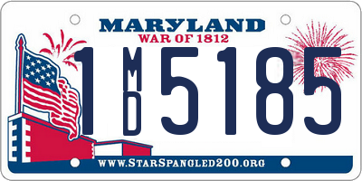 MD license plate 1MD5185