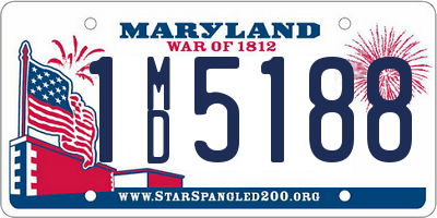 MD license plate 1MD5188