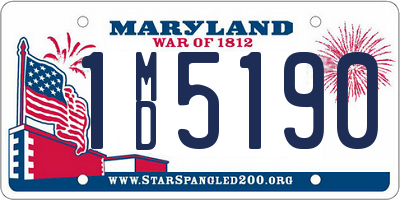 MD license plate 1MD5190