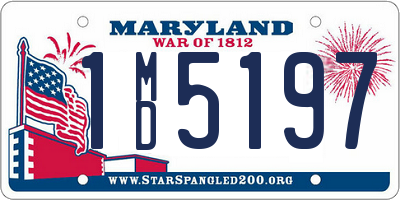 MD license plate 1MD5197