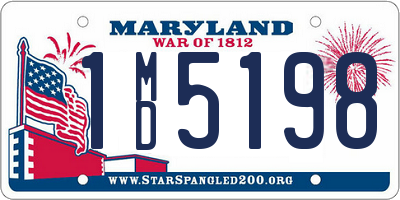 MD license plate 1MD5198