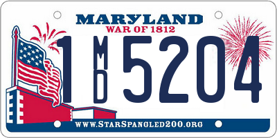 MD license plate 1MD5204