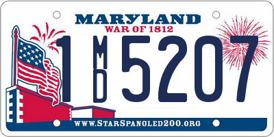 MD license plate 1MD5207
