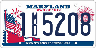 MD license plate 1MD5208