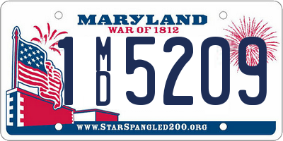 MD license plate 1MD5209