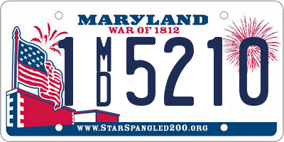 MD license plate 1MD5210