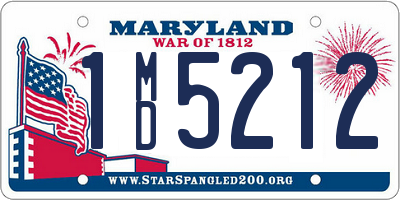 MD license plate 1MD5212