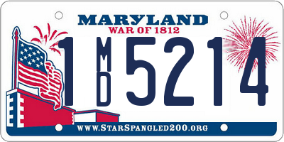 MD license plate 1MD5214