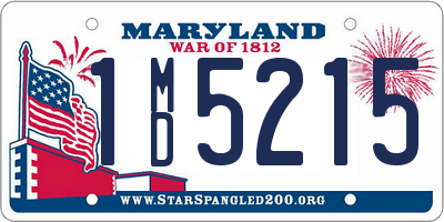 MD license plate 1MD5215