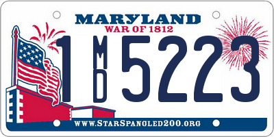 MD license plate 1MD5223