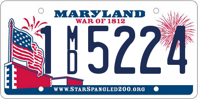 MD license plate 1MD5224