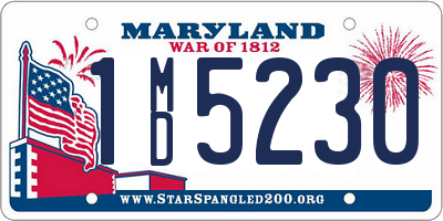 MD license plate 1MD5230