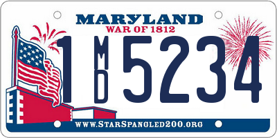 MD license plate 1MD5234