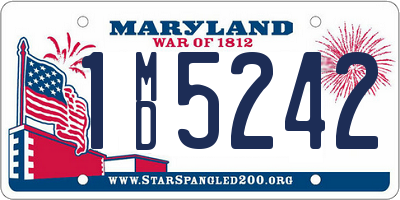 MD license plate 1MD5242