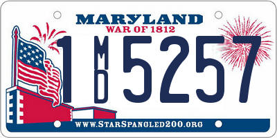 MD license plate 1MD5257