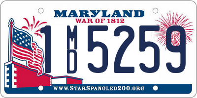 MD license plate 1MD5259