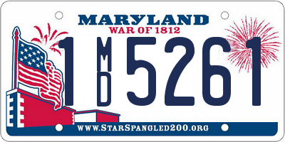 MD license plate 1MD5261