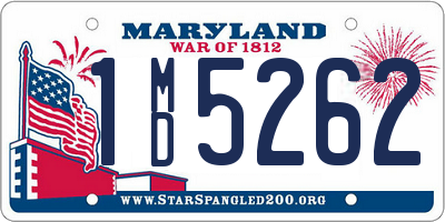 MD license plate 1MD5262