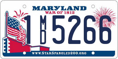 MD license plate 1MD5266