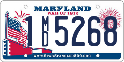 MD license plate 1MD5268