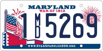 MD license plate 1MD5269