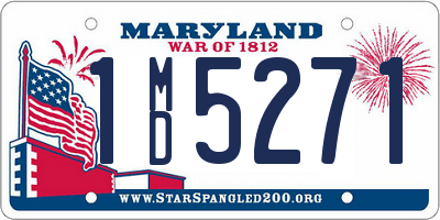 MD license plate 1MD5271
