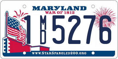MD license plate 1MD5276