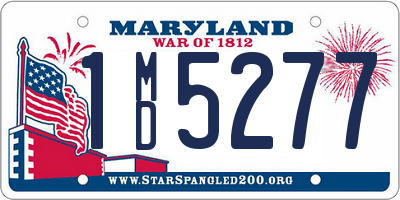 MD license plate 1MD5277