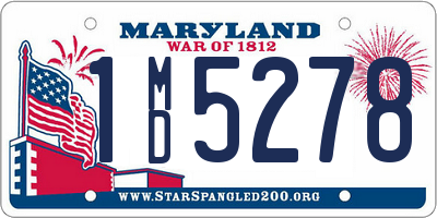 MD license plate 1MD5278