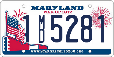 MD license plate 1MD5281