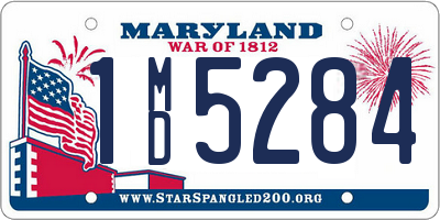 MD license plate 1MD5284