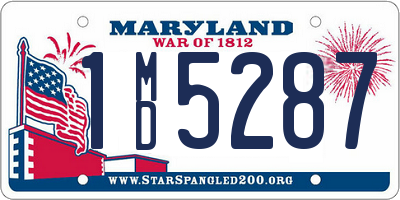 MD license plate 1MD5287