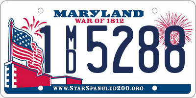 MD license plate 1MD5288