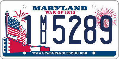 MD license plate 1MD5289