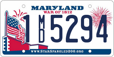 MD license plate 1MD5294