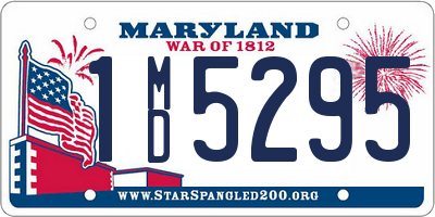 MD license plate 1MD5295