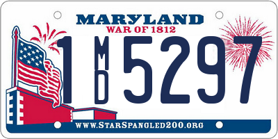 MD license plate 1MD5297