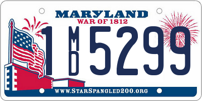 MD license plate 1MD5299